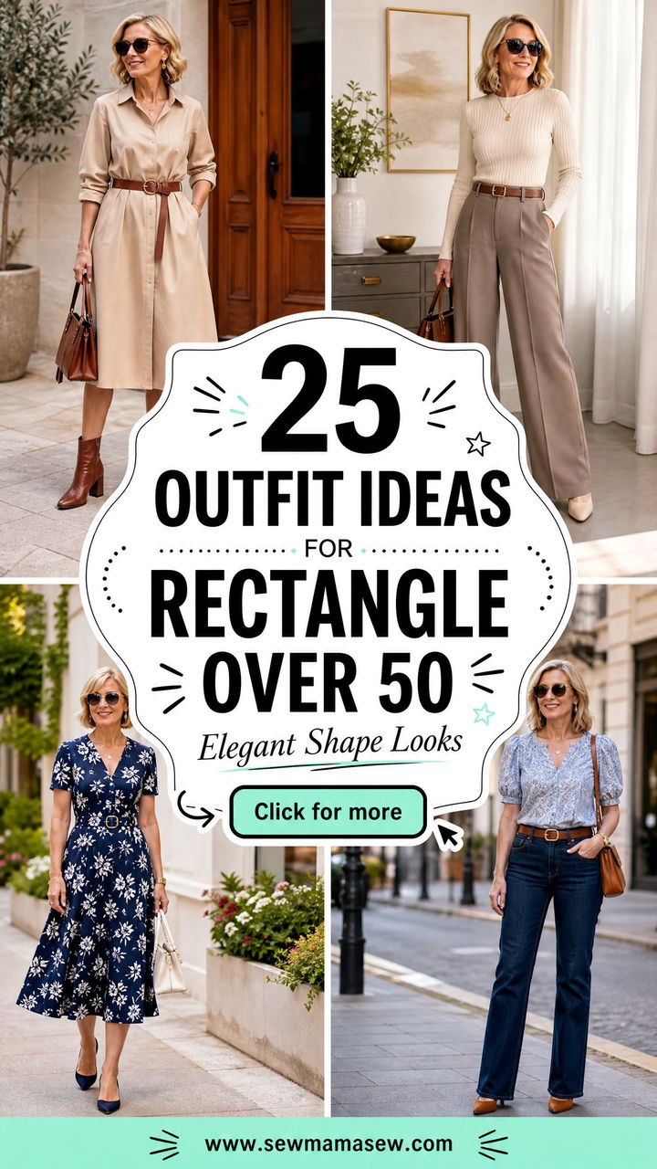 25 Outfit Ideas for Rectangle Over 50 Elegant Looks - 25 Outfit Ideas for Rectangle Over 50: Elegant Looks