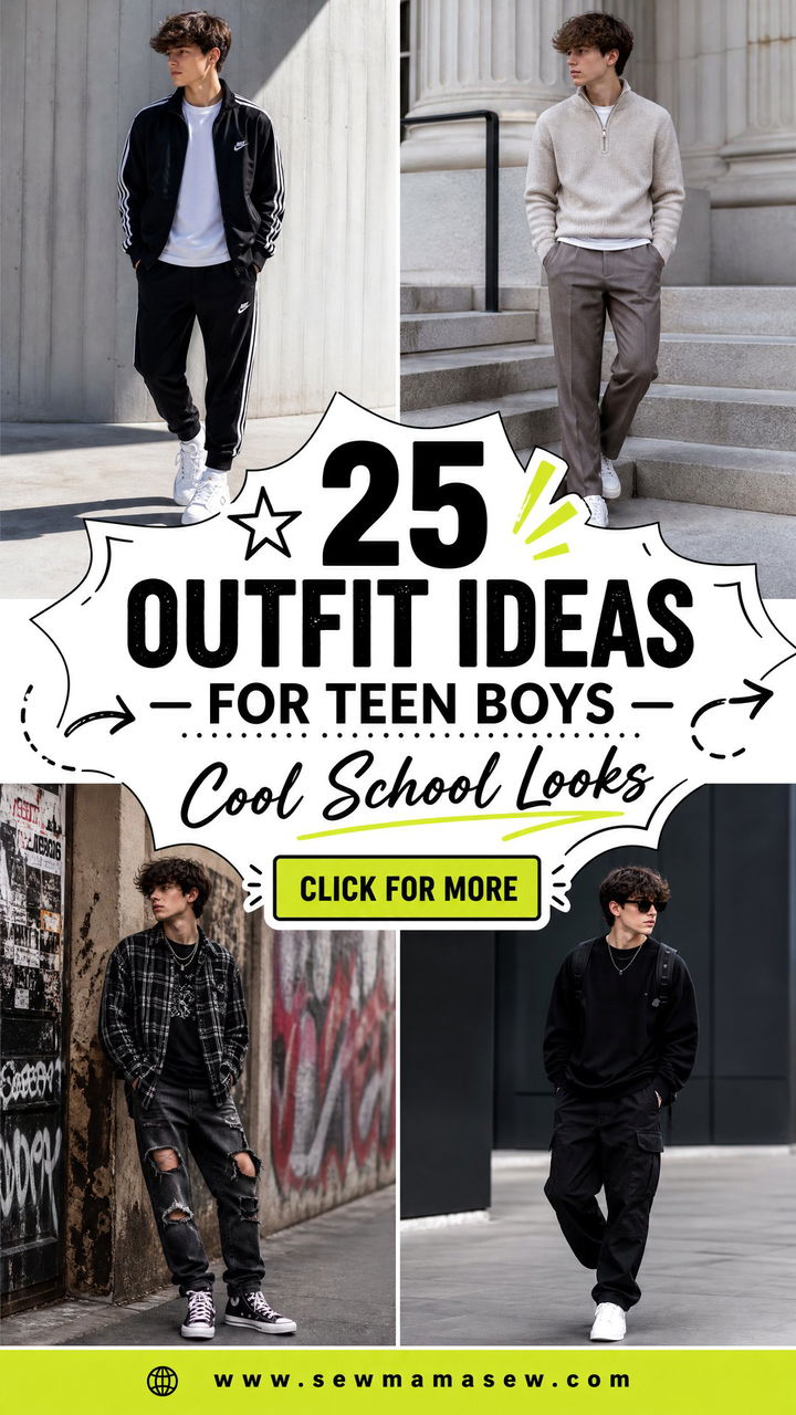 25 Outfit Ideas for Teen Boys Cool Looks for School - 25 Outfit Ideas for Teen Boys: Cool Looks for School