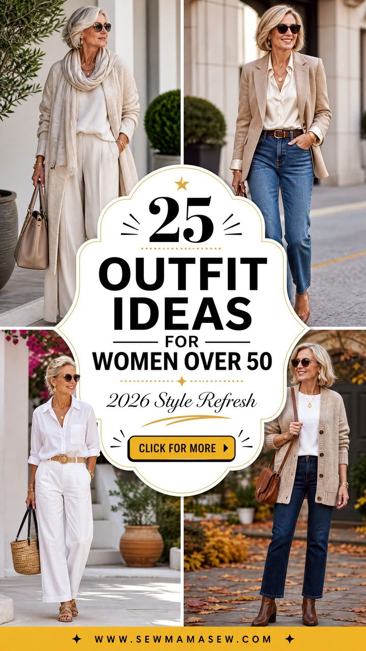 25 Outfit Ideas for Women Over 50 2026 Style Refresh - 25 Outfit Ideas for Women Over 50 2026 Style Refresh