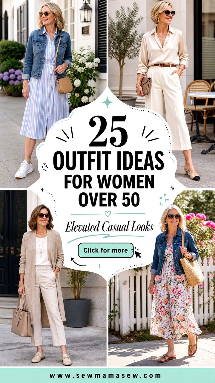 25 Outfit Ideas for Women Over 50 Elevated Casual Looks - 25 Outfit Ideas for Women Over 50 Elevated Casual Looks
