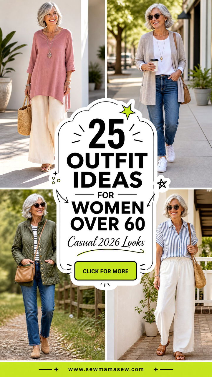 25 Outfit Ideas for Women Over 60 Casual 2026 Looks - 25 Outfit Ideas for Women Over 60 Casual 2026 Looks
