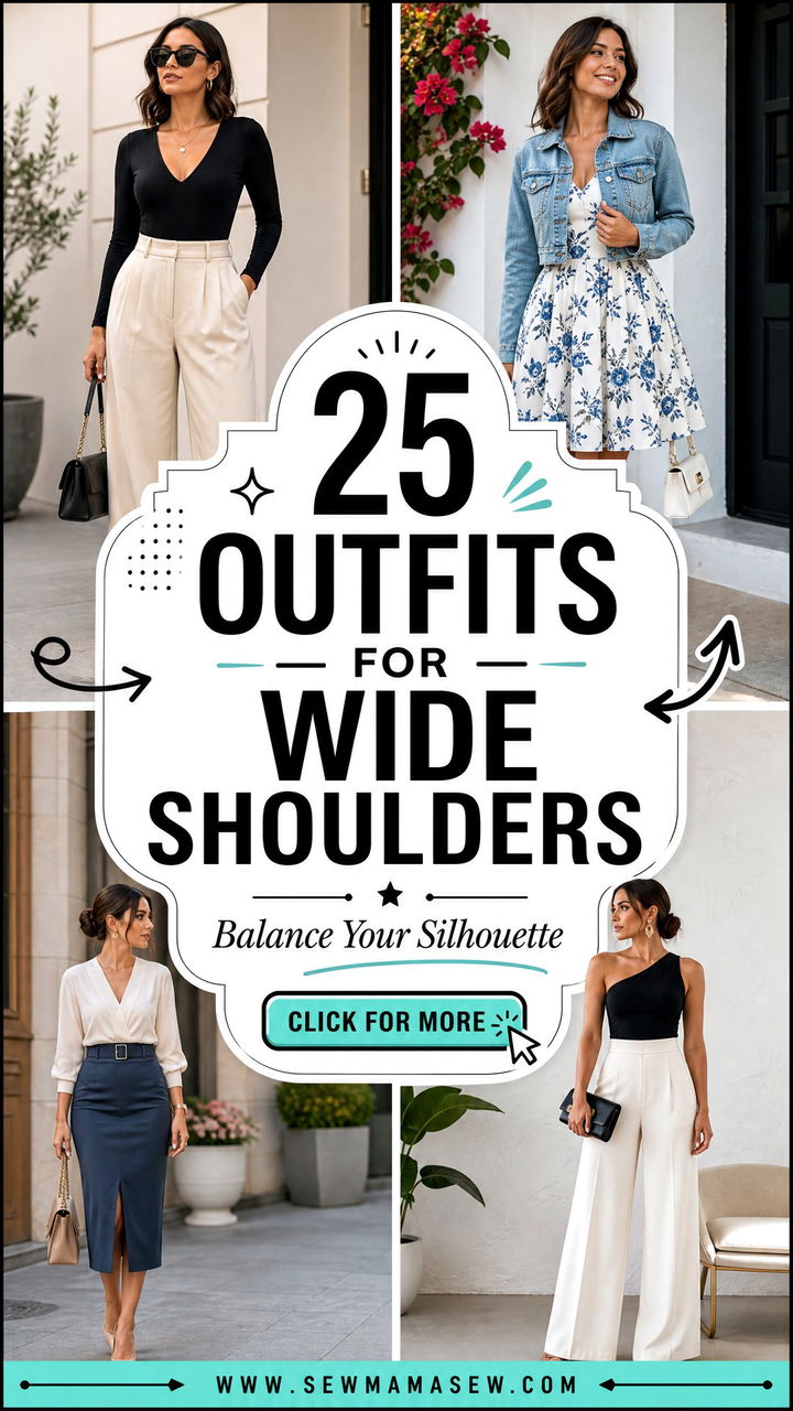 25 Outfits for Wide Shoulders That Balance Your Silhouette - 25 Outfits for Wide Shoulders That Balance Your Silhouette