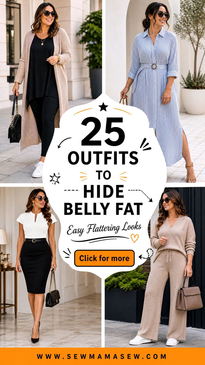 25 Outfits to Hide Belly Fat Easy Flattering Looks - 25 Outfits to Hide Belly Fat: Easy Flattering Looks