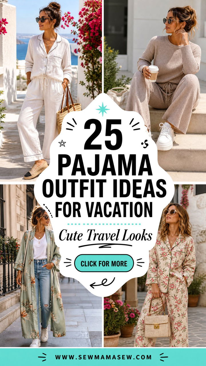 25 Pajama Outfit Ideas for Vacation Cute Travel Looks - 25 Pajama Outfit Ideas for Vacation: Cute Travel Looks