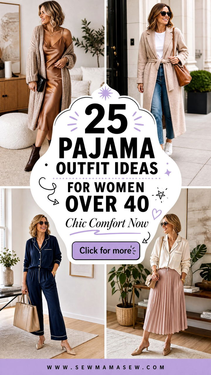 25 Pajama Outfit Ideas for Women Over 40 Chic Comfort - 25 Pajama Outfit Ideas for Women Over 40: Chic Comfort