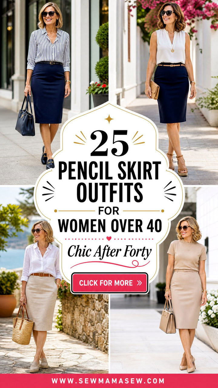 25 Pencil Skirt Outfits For Women Over 40 That Feel Chic - 25 Pencil Skirt Outfits For Women Over 40 That Feel Chic