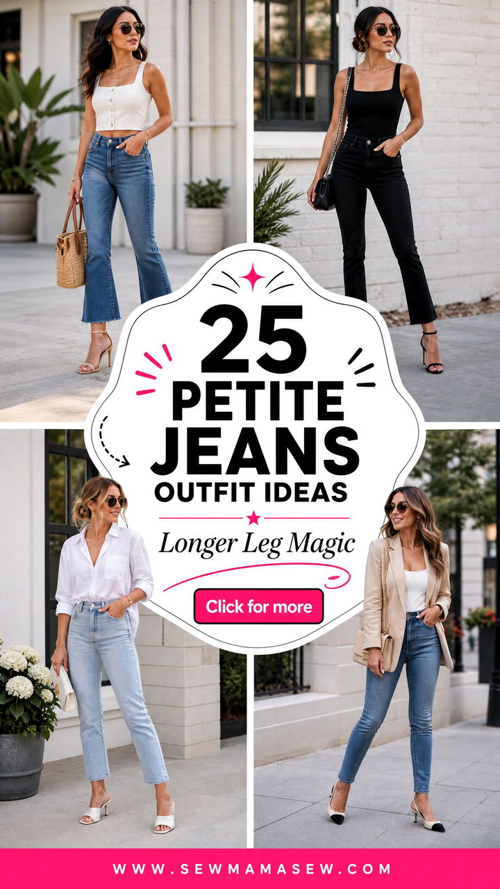 25 Petite Jeans Outfit Ideas With Heels For Longer Legs - 25 Petite Jeans Outfit Ideas With Heels For Longer Legs
