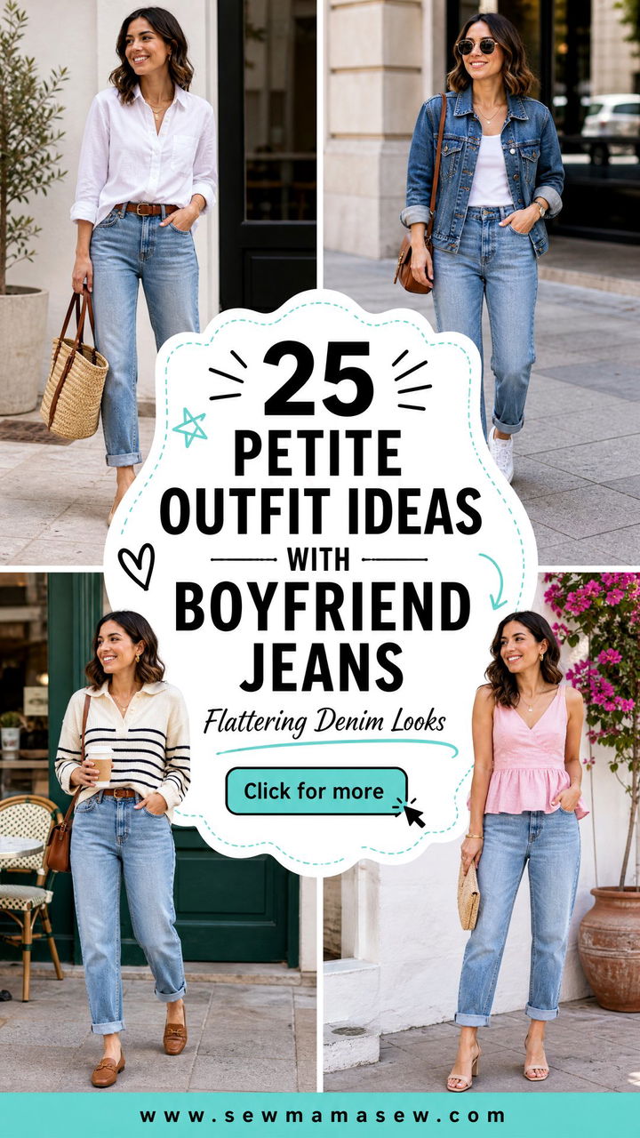 25 Petite Outfit Ideas With Boyfriend Jeans That Flatter - 25 Petite Outfit Ideas With Boyfriend Jeans That Flatter