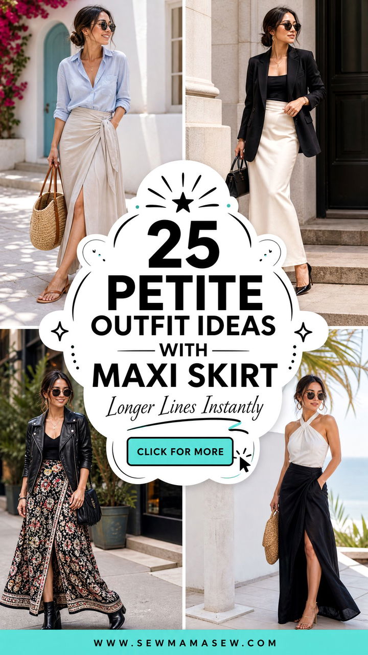 25 Petite Outfit Ideas With Maxi Skirt For Longer Lines - 25 Petite Outfit Ideas With Maxi Skirt For Longer Lines
