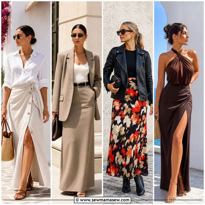 25 Petite Outfit Ideas With Maxi Skirt For Longer Lines
