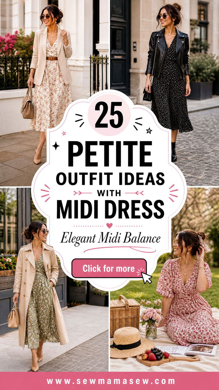 25 Petite Outfit Ideas With Midi Dress for Elegant Balance - 25 Petite Outfit Ideas With Midi Dress for Elegant Balance