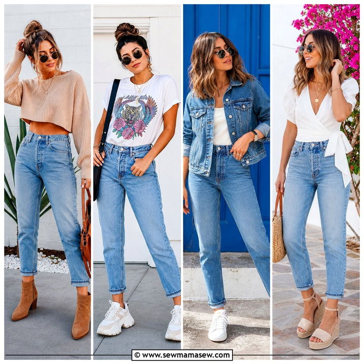 25 Petite Outfit Ideas With Mom Jeans for Modern Casual Looks