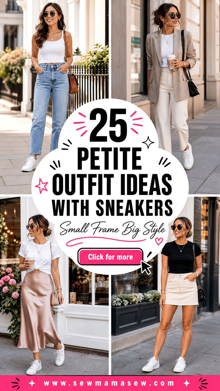 25 Petite Outfit Ideas With Sneakers For Effortless Style - 25 Petite Outfit Ideas With Sneakers For Effortless Style