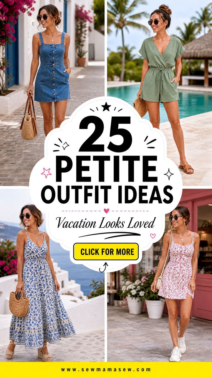 25 Petite Outfit Ideas for Vacation Looks Youll Love This Summer - 25 Petite Outfit Ideas for Vacation Looks You'll Love This Summer