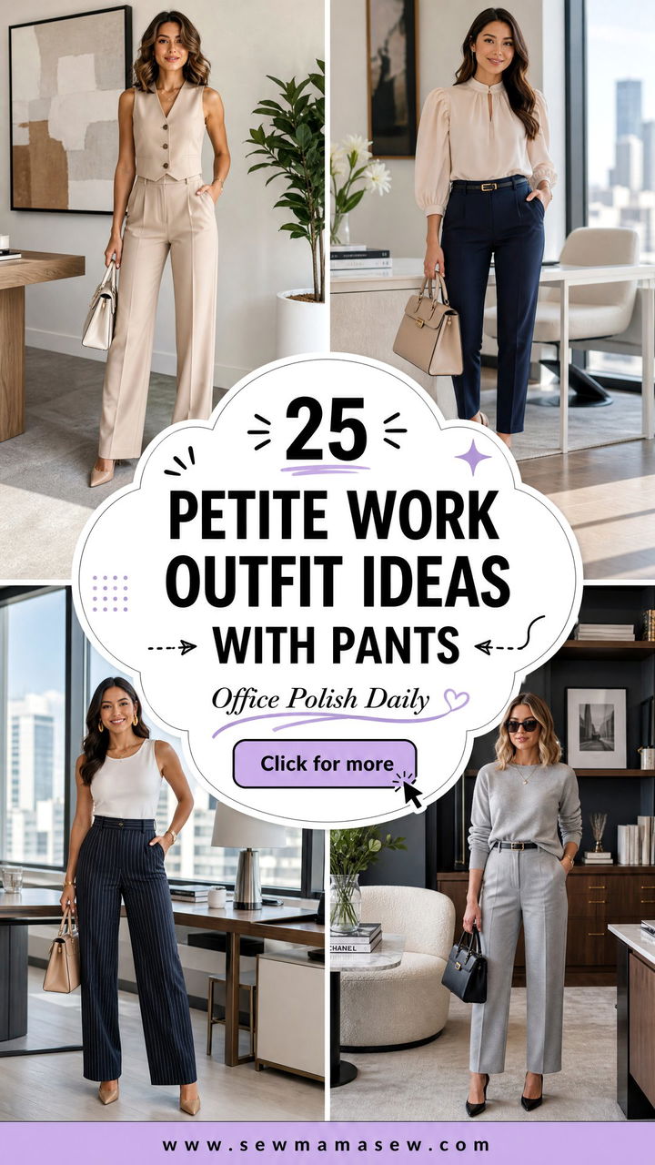 25 Petite Work Outfit Ideas With Pants For Office Polish - 25 Petite Work Outfit Ideas With Pants For Office Polish