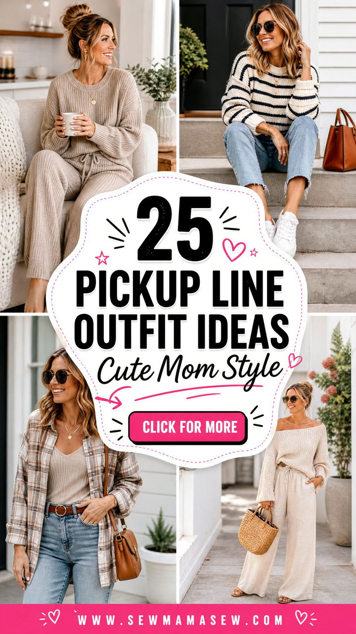 25 Pickup Line Outfit Ideas for Moms to Feel Cute Again - 25 Pickup Line Outfit Ideas for Moms to Feel Cute Again