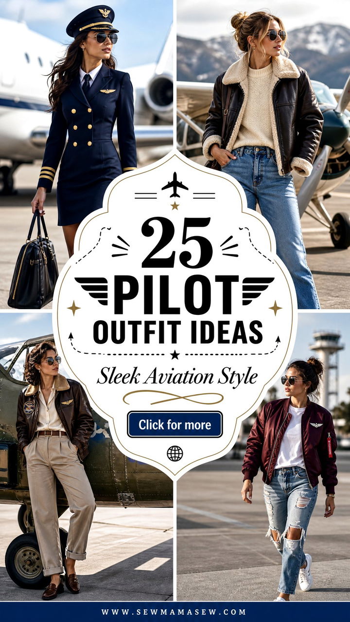 25 Pilot Outfit Ideas for Sleek Aviation-Inspired Style - 25 Pilot Outfit Ideas for Sleek Aviation-Inspired Style