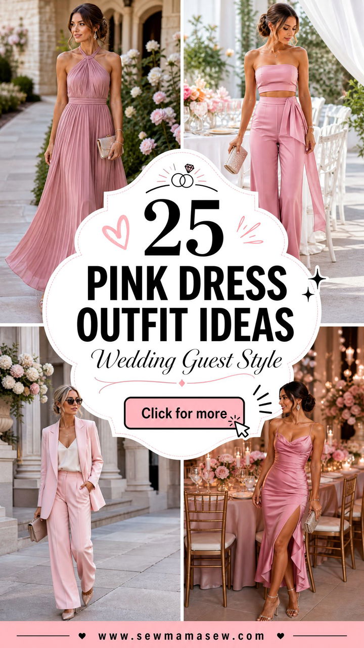 25 Pink Dress Outfit Ideas for Wedding Guest Style Moments - 25 Pink Dress Outfit Ideas for Wedding Guest Style Moments