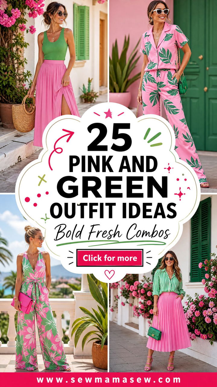 25 Pink and Green Outfit Ideas for Bold Fresh Looks - 25 Pink and Green Outfit Ideas for Bold, Fresh Looks
