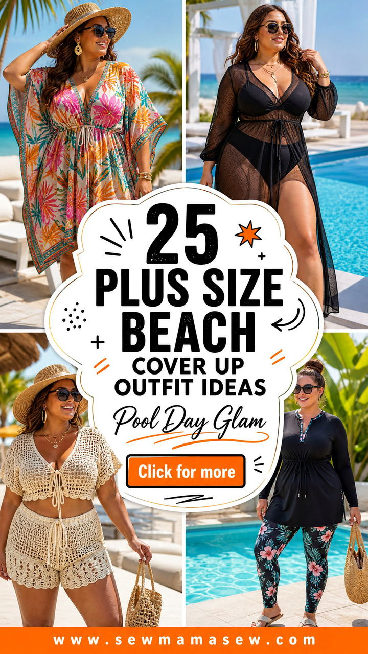 25 Plus Size Beach Cover Up Outfit Ideas for Pool Days - 25 Plus Size Beach Cover Up Outfit Ideas for Pool Days