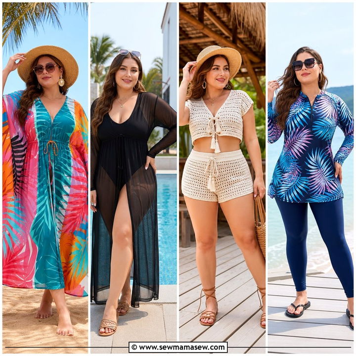 25 Plus Size Beach Cover Up Outfit Ideas for Pool Days