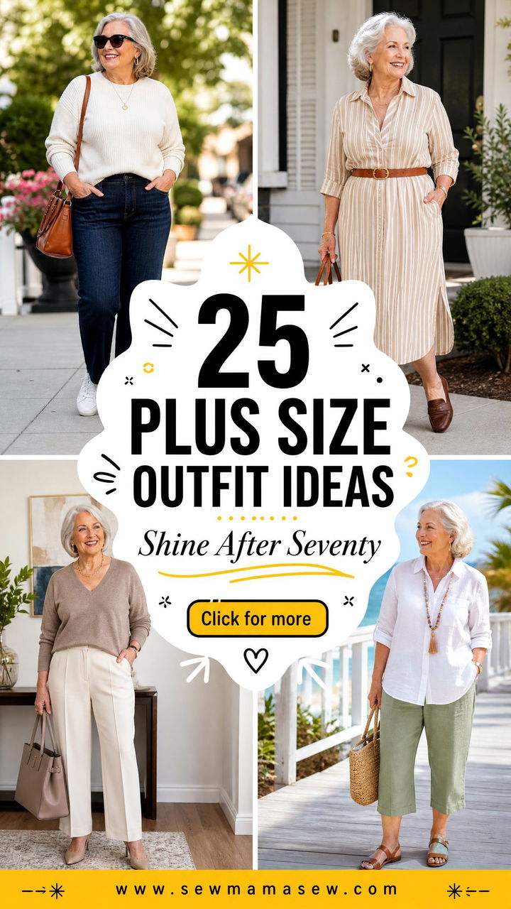 25 Plus Size Outfit Ideas for Women Over 70 to Shine - 25 Plus Size Outfit Ideas for Women Over 70 to Shine