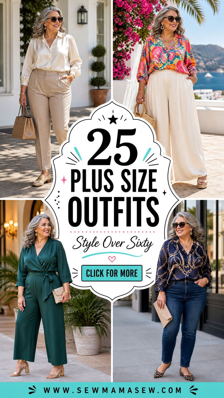 25 Plus Size Outfits for Women Over 60 With Style - 25 Plus Size Outfits for Women Over 60 With Style