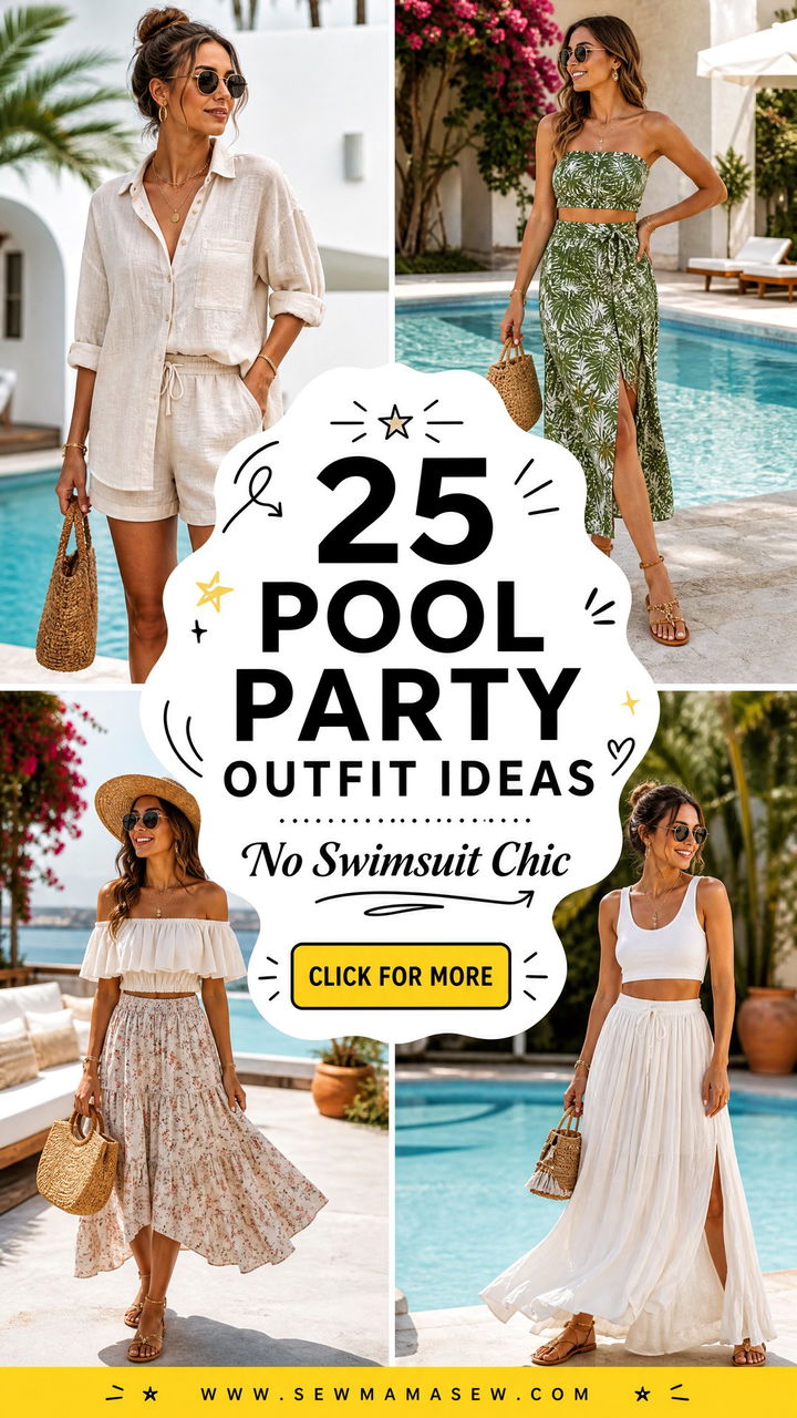 25 Pool Party Outfit Ideas Not A Swimsuit For Chic Fun - 25 Pool Party Outfit Ideas Not A Swimsuit For Chic Fun