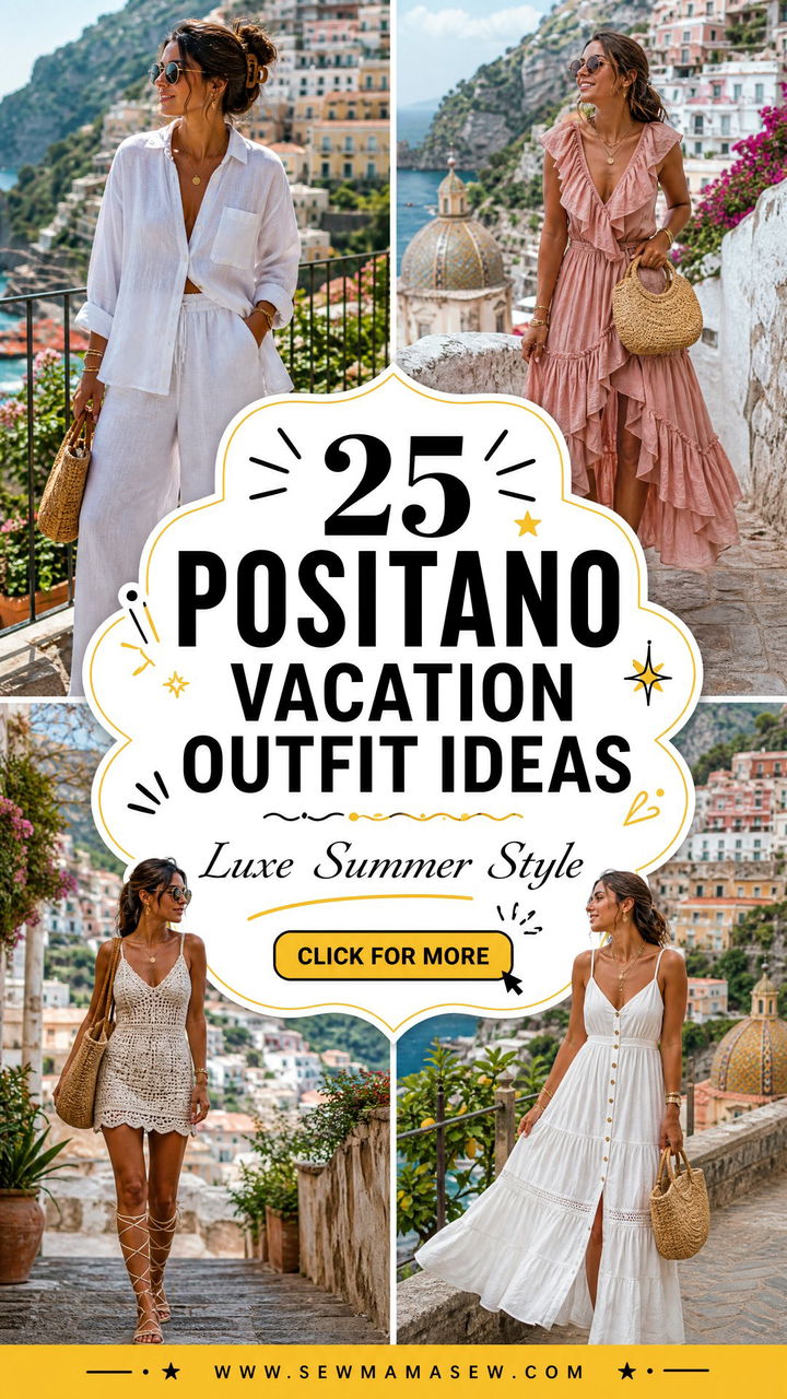 25 Positano Vacation Outfit Ideas for Luxe Summer Style - 25 Positano Vacation Outfit Ideas for Luxe Summer Style