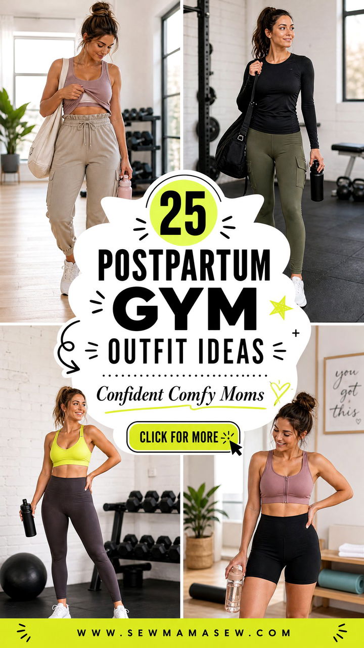 25 Postpartum Gym Outfit Ideas for Confident Comfy Moms - 25 Postpartum Gym Outfit Ideas for Confident Comfy Moms