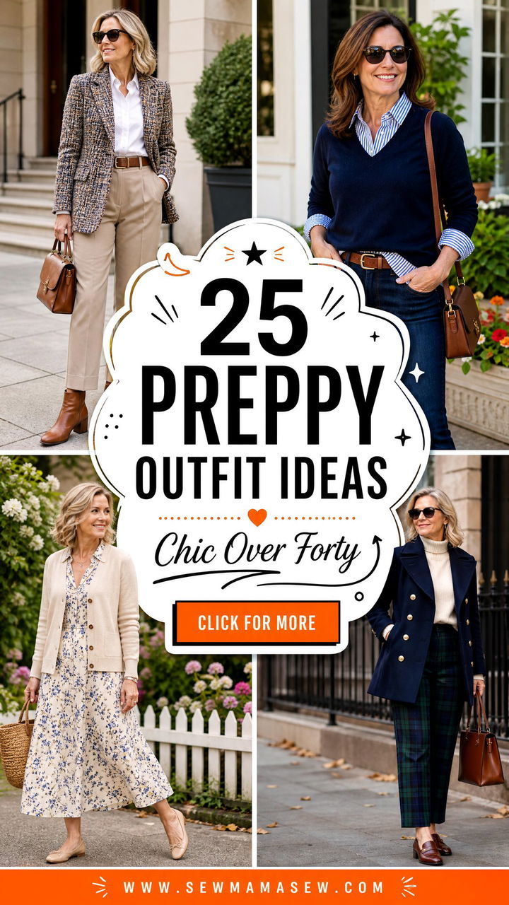 25 Preppy Outfit Ideas for Women Over 40 That Feel Chic - 25 Preppy Outfit Ideas for Women Over 40 That Feel Chic