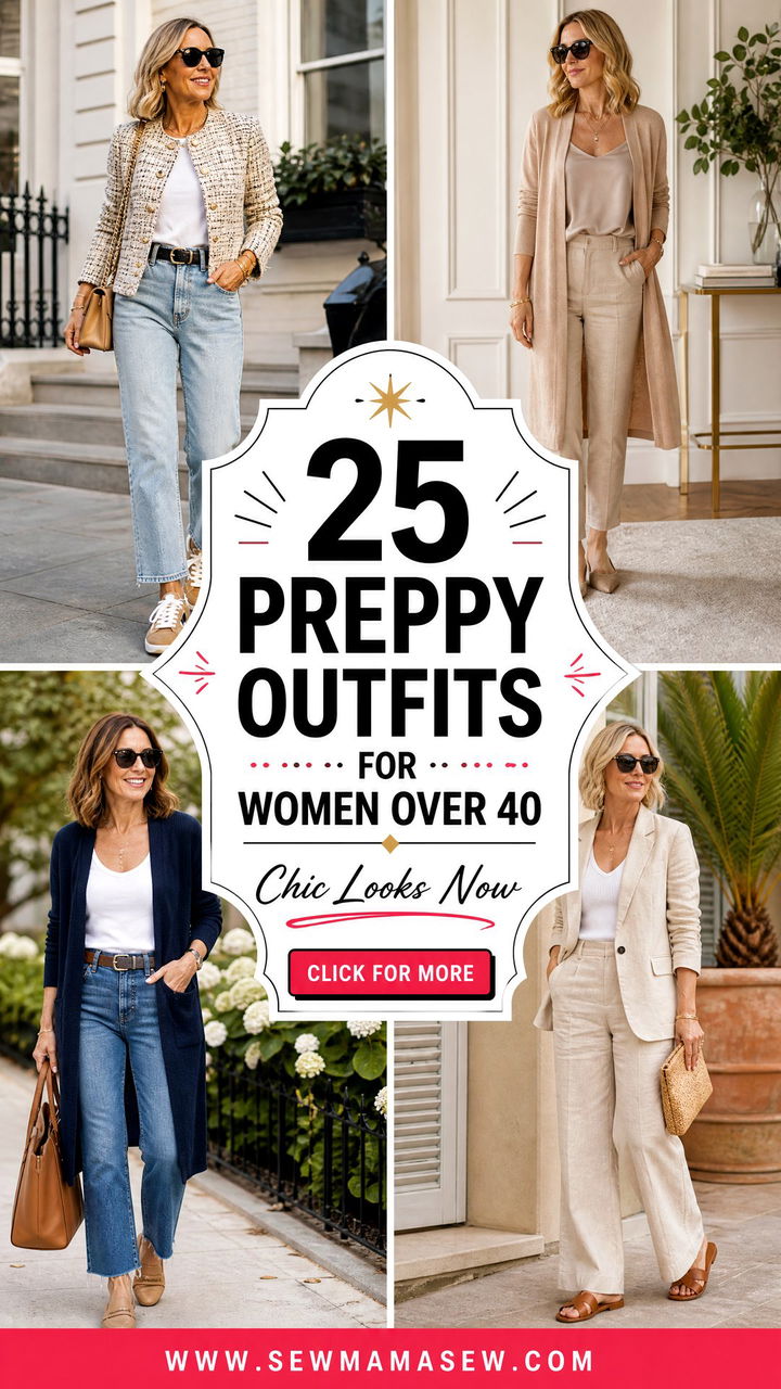 25 Preppy Outfits For Women Over 40 Chic Looks To Try Now - 25 Preppy Outfits For Women Over 40: Chic Looks To Try Now