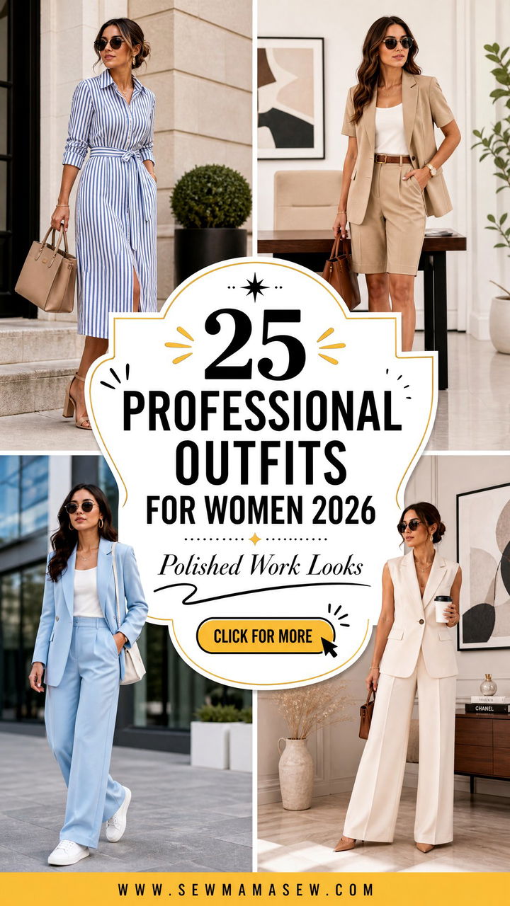 25 Professional Outfits For Women 2026 Polished Work Looks - 25 Professional Outfits For Women 2026: Polished Work Looks