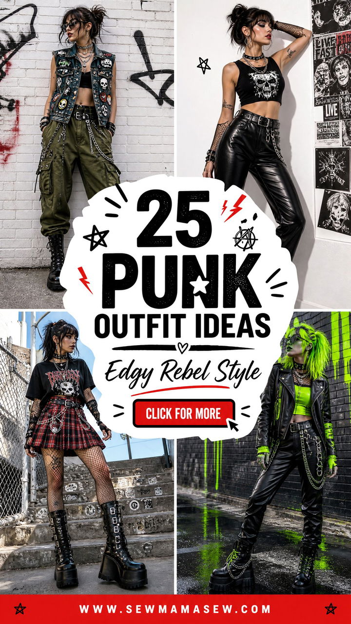 25 Punk Outfit Ideas For Edgy Everyday Rebel Style Now - 25 Punk Outfit Ideas For Edgy Everyday Rebel Style Now