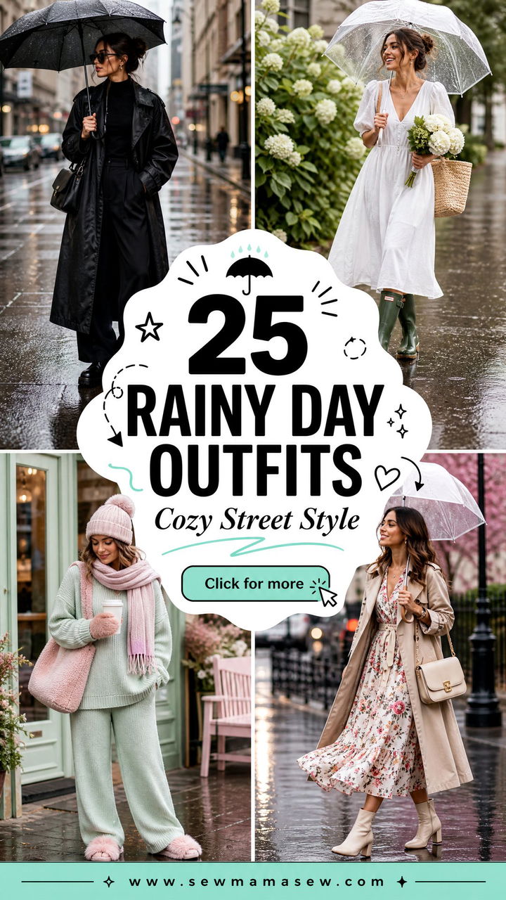 25 Rainy Day Outfits Aesthetic Looks For Cozy Street Style - 25 Rainy Day Outfits Aesthetic Looks For Cozy Street Style