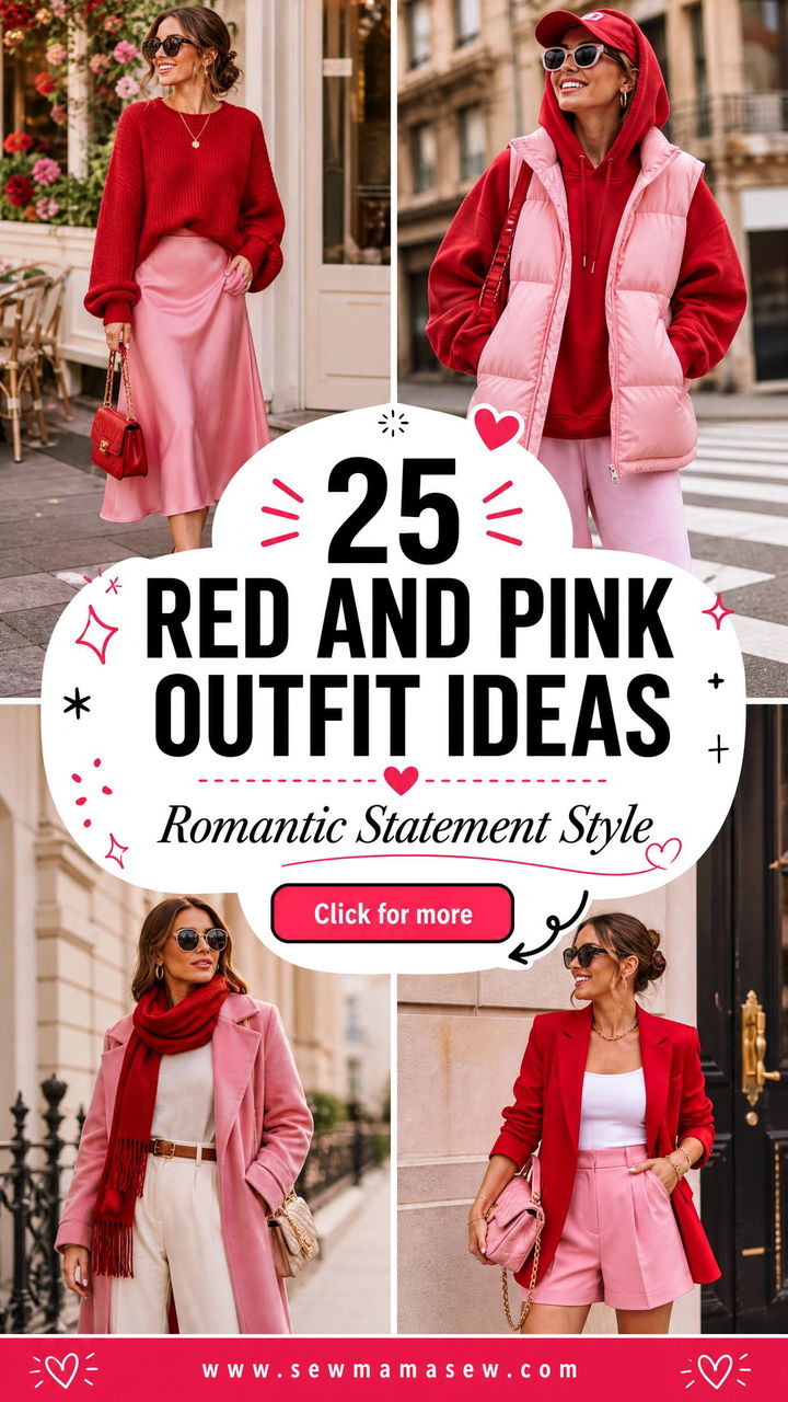 25 Red And Pink Outfit Ideas For Romantic Statement Style - 25 Red And Pink Outfit Ideas For Romantic Statement Style
