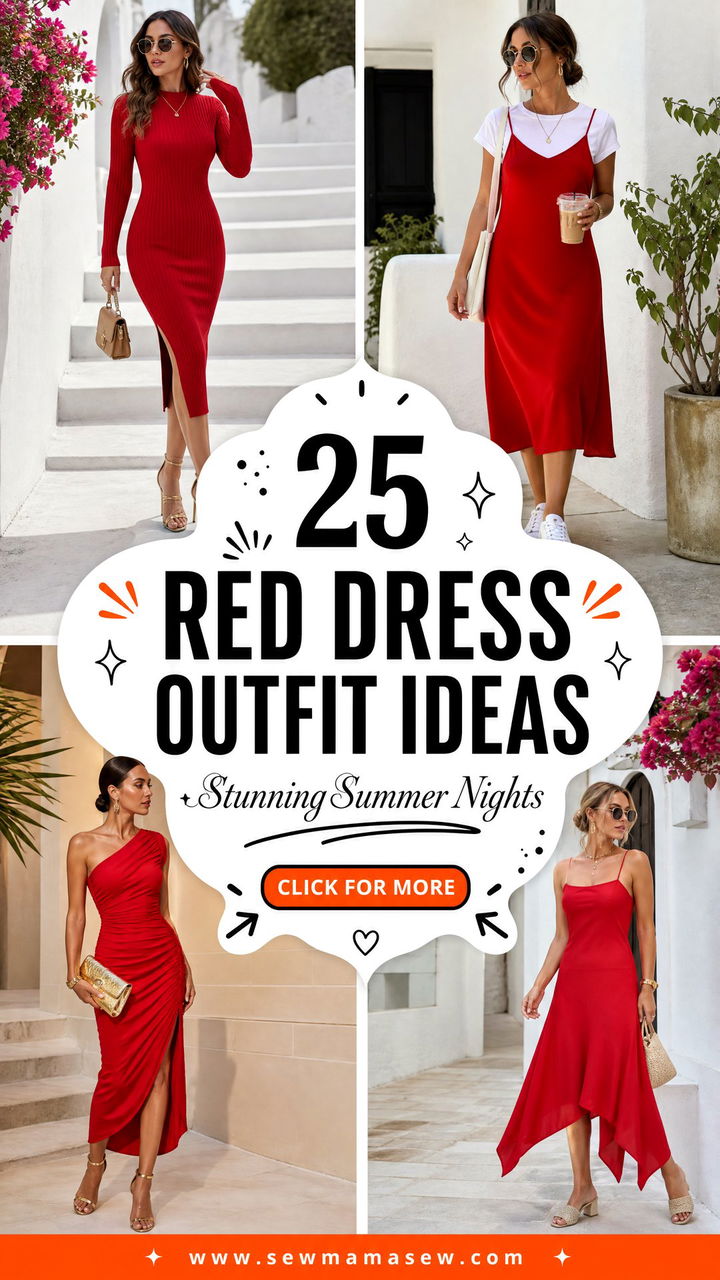 25 Red Dress Outfit Ideas Summer 2026 For Stunning Nights - 25 Red Dress Outfit Ideas Summer 2026 For Stunning Nights