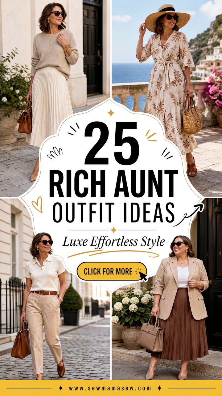25 Rich Aunt Outfit Ideas for Luxe Effortless Style - 25 Rich Aunt Outfit Ideas for Luxe, Effortless Style