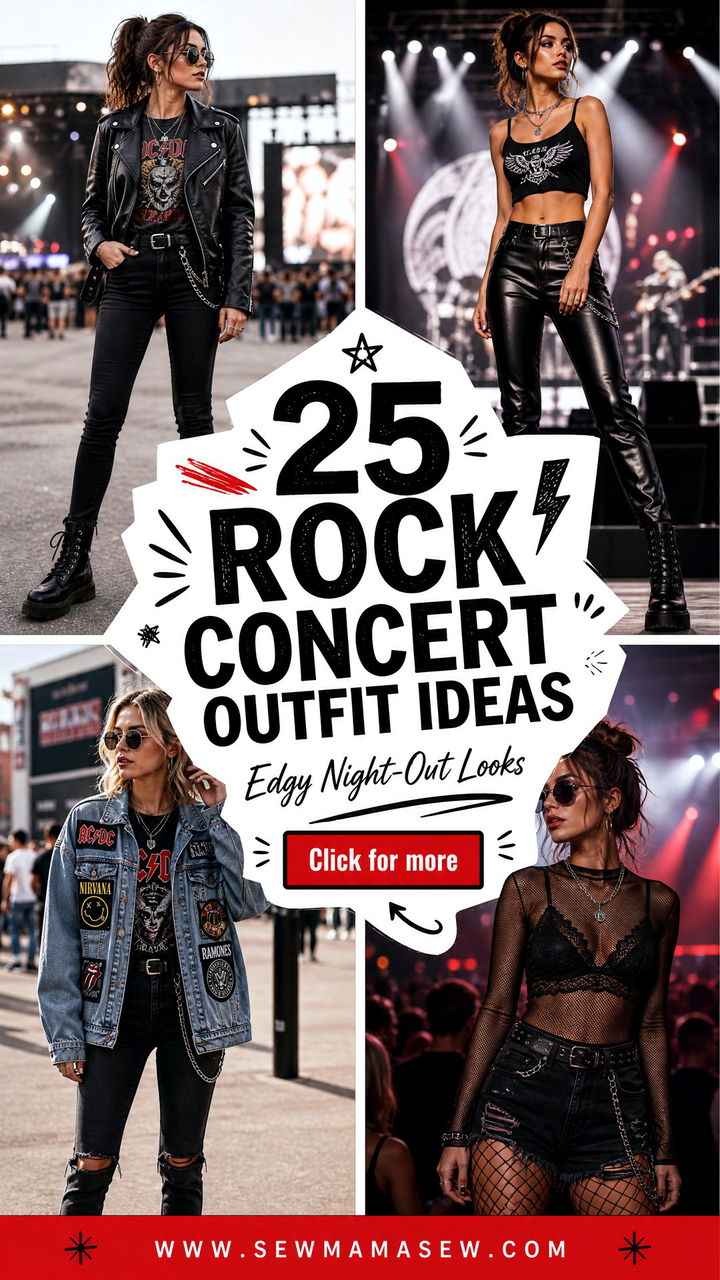 25 Rock Concert Outfit Ideas for Edgy Night-Out Looks - 25 Rock Concert Outfit Ideas for Edgy Night-Out Looks