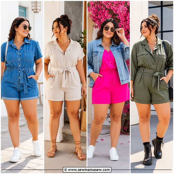 25 Romper Outfit Ideas Plus Size for Flattering Summer Style