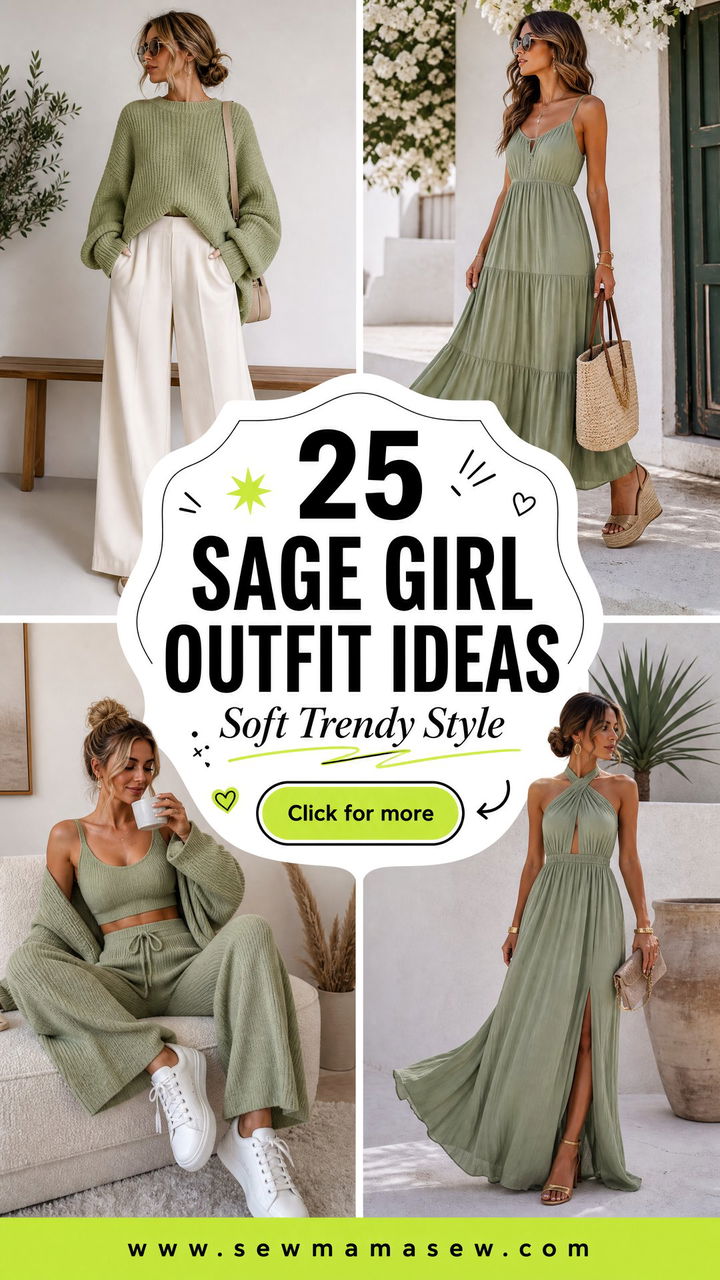 25 Sage Girl Outfit Ideas for Soft Trendy Style - 25 Sage Girl Outfit Ideas for Soft, Trendy Style