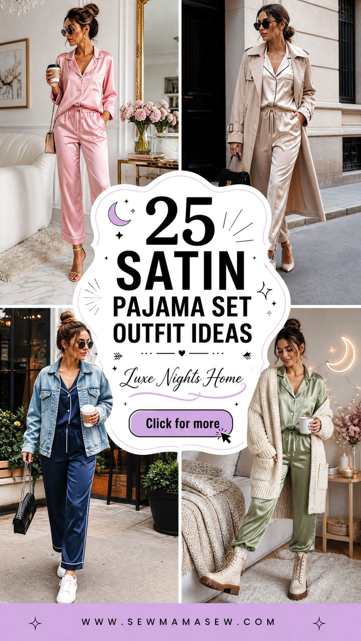 25 Satin Pajama Set Outfit Ideas for Luxe Nights at Home - 25 Satin Pajama Set Outfit Ideas for Luxe Nights at Home