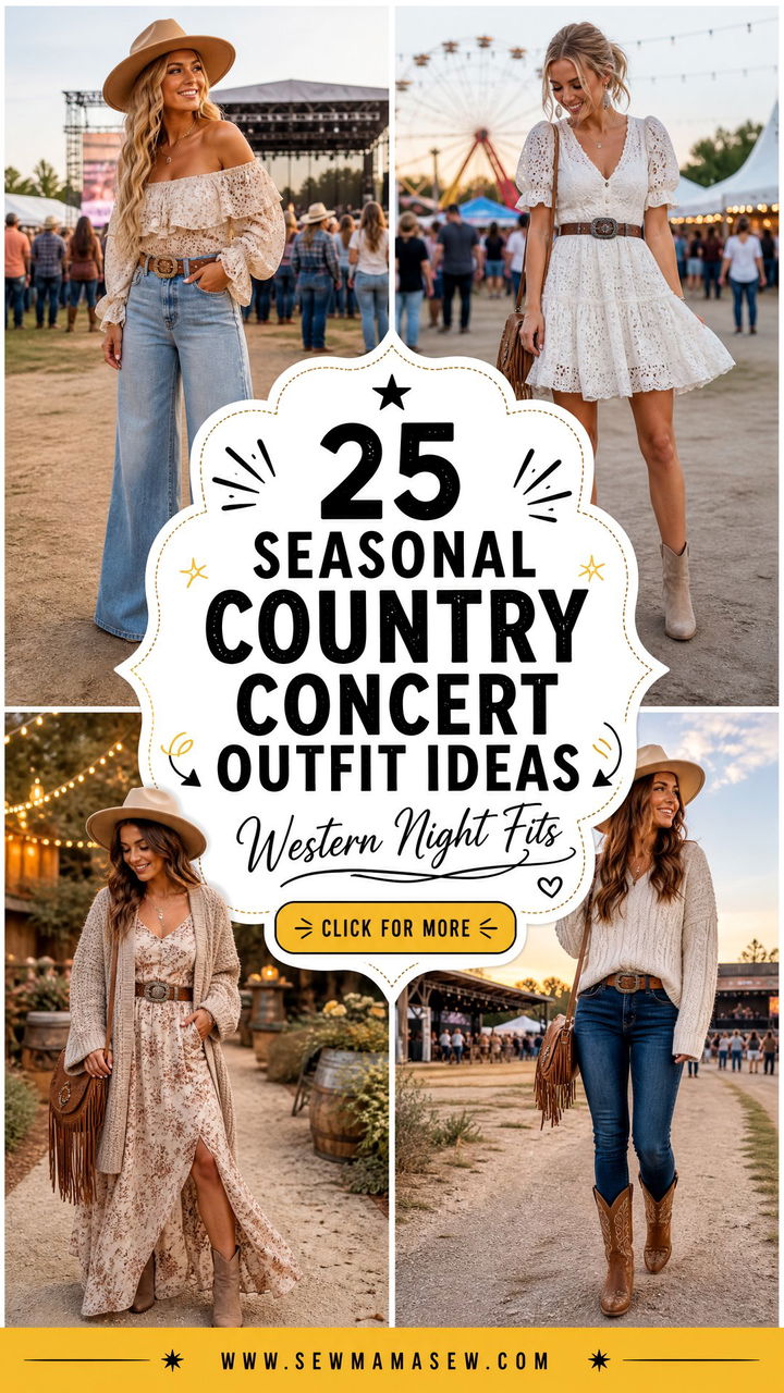 25 Seasonal Country Concert Outfit Ideas for Western Nights - 25 Seasonal Country Concert Outfit Ideas for Western Nights