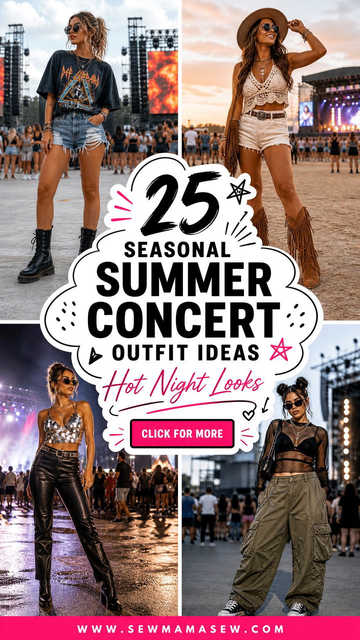 25 Seasonal Summer Concert Outfit Ideas for Hot Nights - 25 Seasonal Summer Concert Outfit Ideas for Hot Nights