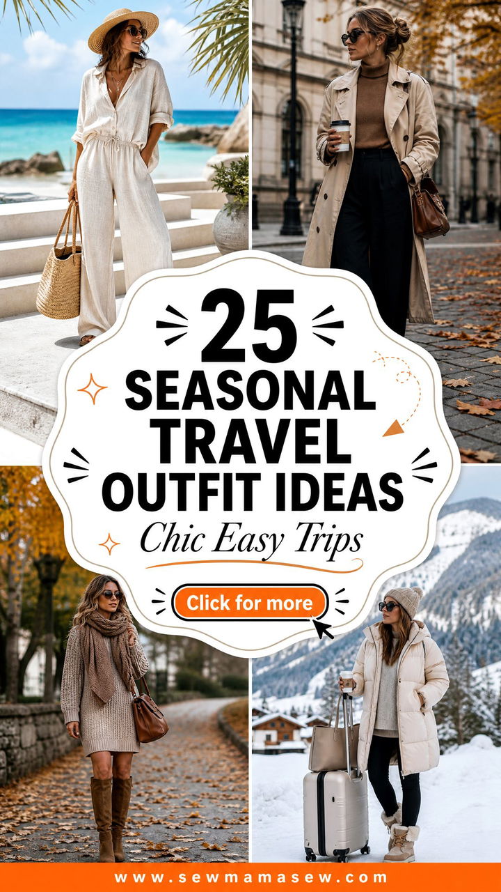 25 Seasonal Travel Outfit Ideas for Chic Easy Trips - 25 Seasonal Travel Outfit Ideas for Chic, Easy Trips