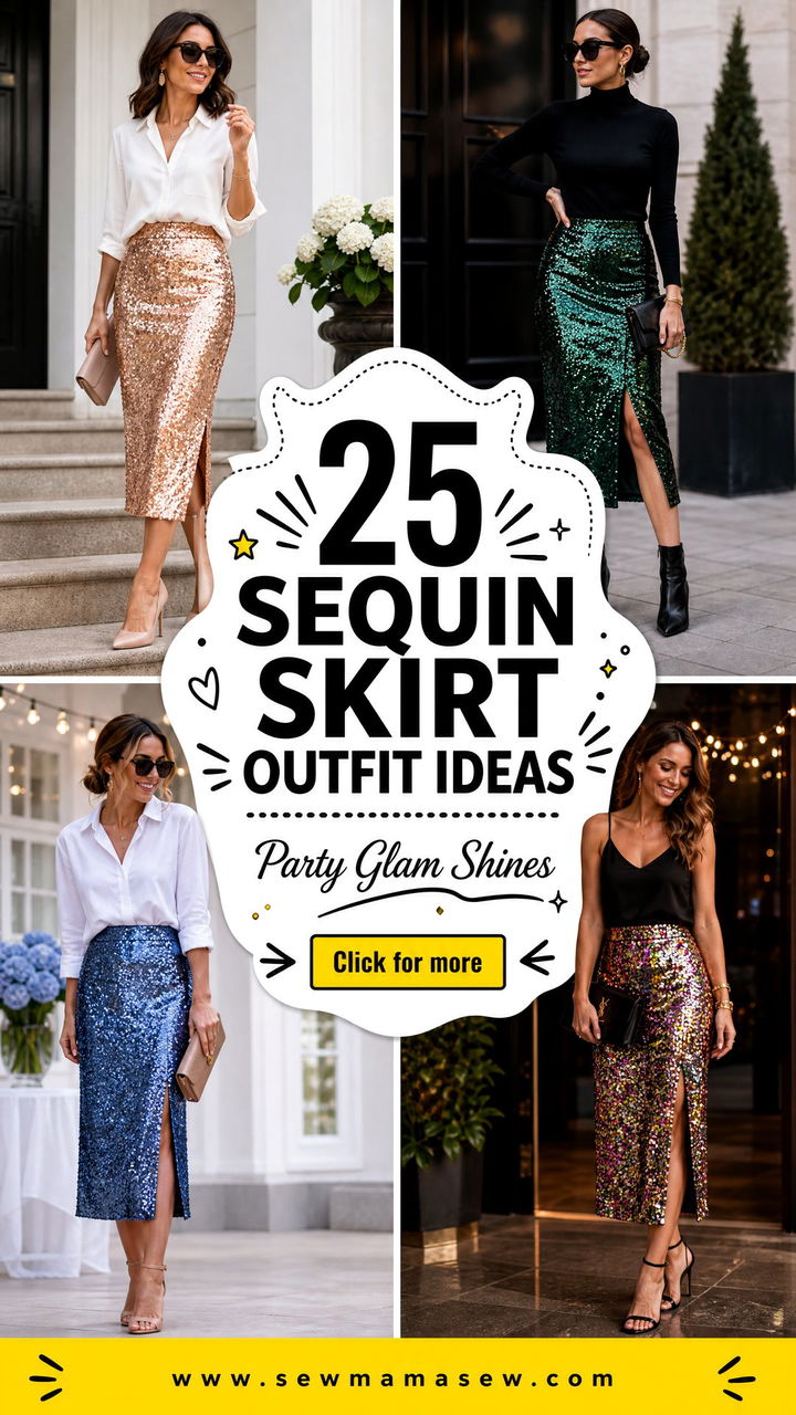 25 Sequin Skirt Outfit Ideas for Party Glam That Shines - 25 Sequin Skirt Outfit Ideas for Party Glam That Shines