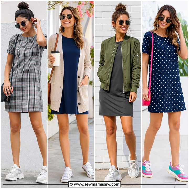 25 Shift Dress Outfit Ideas With Sneakers for Casual Days