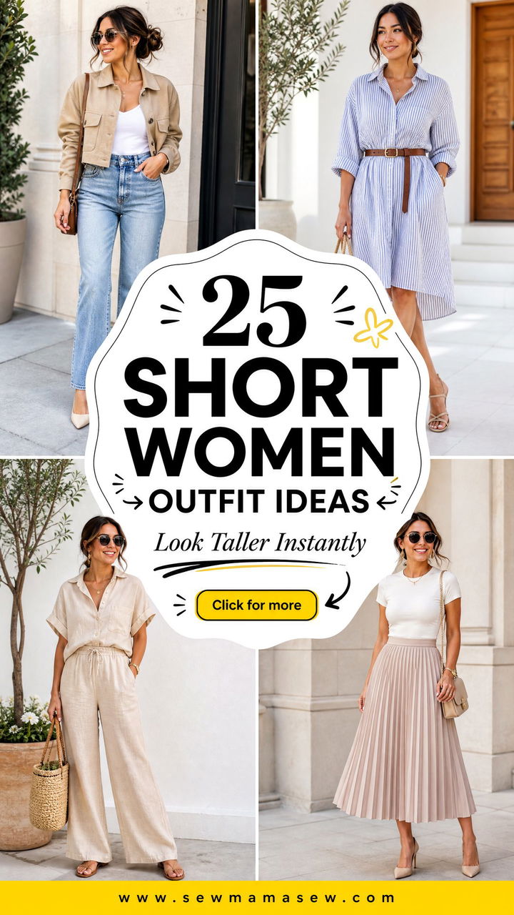 25 Short Women Outfit Ideas To Look Taller And Feel Stylish - 25 Short Women Outfit Ideas To Look Taller And Feel Stylish