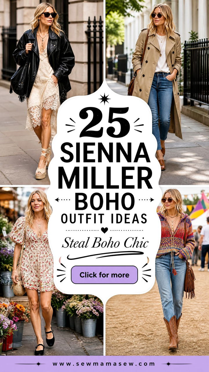 25 Sienna Miller Boho Outfit Ideas To Steal Her Chic Style - 25 Sienna Miller Boho Outfit Ideas To Steal Her Chic Style