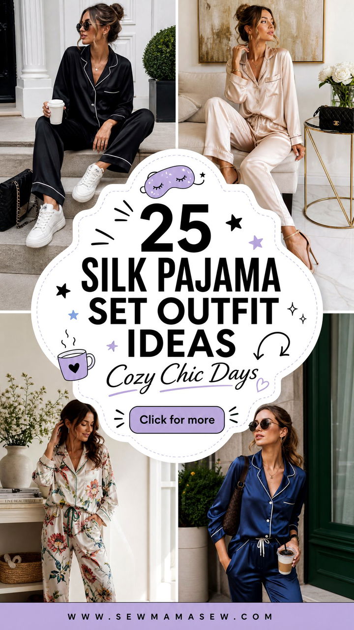 25 Silk Pajama Set Outfit Ideas for Chic Cozy Days at Home - 25 Silk Pajama Set Outfit Ideas for Chic Cozy Days at Home